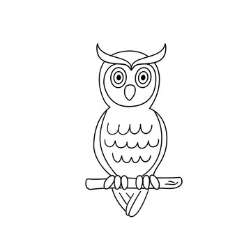 Coloring page outline of owl
