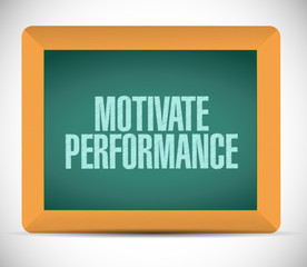 Fototapeta premium Motivate Performance board sign concept