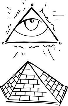 Eye pyramid emblem