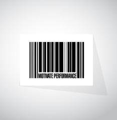 Motivate Performance barcode sign concept