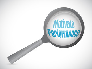 Motivate Performance review sign concept