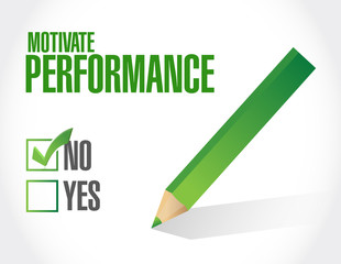 no Motivate Performance sign concept