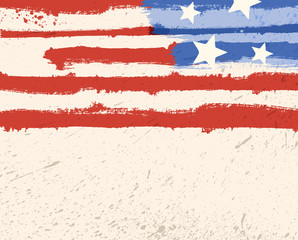 American flag styled abstract grunge background
