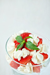 strawberry with cream