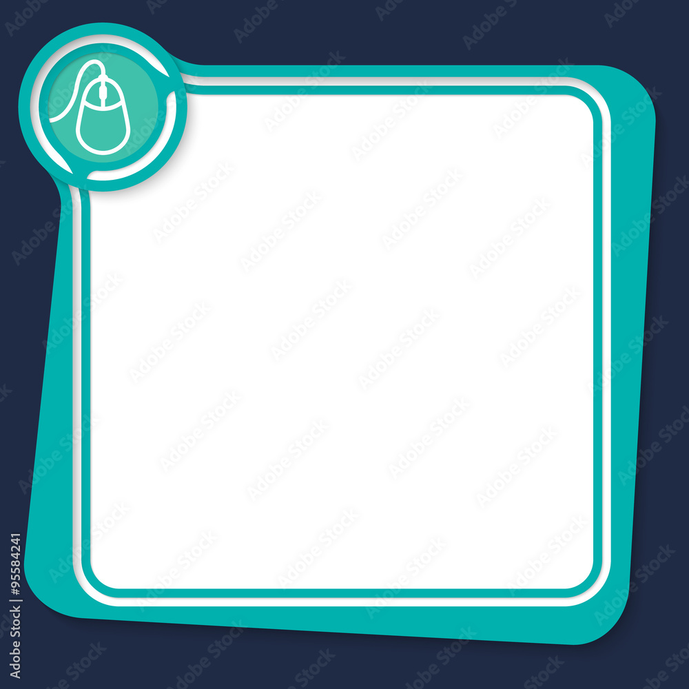 Poster green text box for your text with mouse