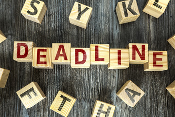 Wooden Blocks with the text: Deadline