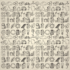 Obraz premium Ecology icons set. 