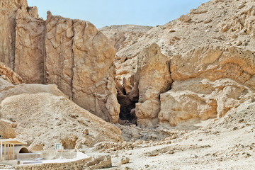 Gorge in the Valley of the Queens in Egypt