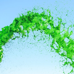 Green water splash