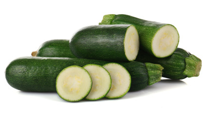 Fresh zucchini isolated on white