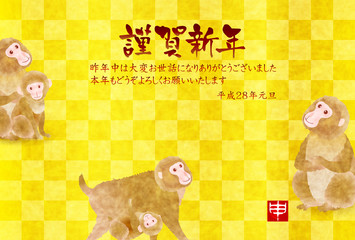 申　かわいい　年賀状　背景