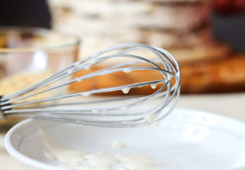 Whisk with sweet cream