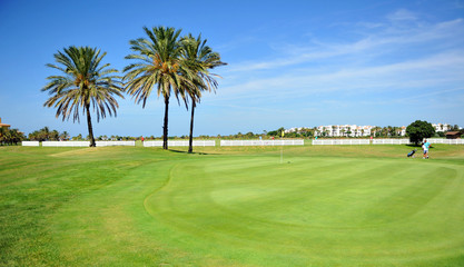 Players, Golf course of Costa Ballena, Rota, Cadiz province, Spain