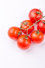 branch group tomato on white background