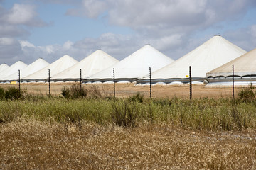Grain storage under canvas at Klipfontein in the Swartland region South Africa