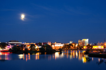 Center of Minsk at the evening