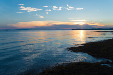 sunset over ocean