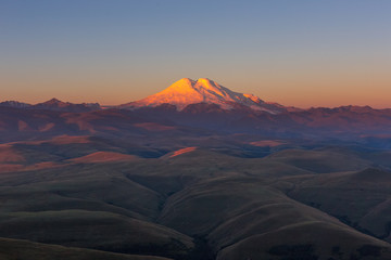 Mount Elbrus in the morning