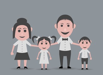 Obraz na płótnie Canvas happy family posing
