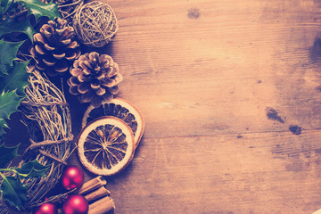 Vintage Christmas decoration background