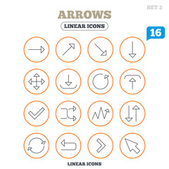 Fototapeta premium Arrow download, refresh and fullscreen symbols.