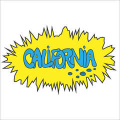 California comic graffity badge