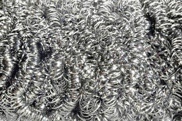 Steel wool dish washing/ Abstract texture background of steel wool dish washing.