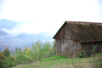 Old house in Ukraine Carpathian mountains
