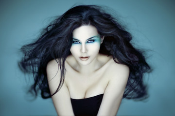 Naklejka premium Beautiful woman studio shot