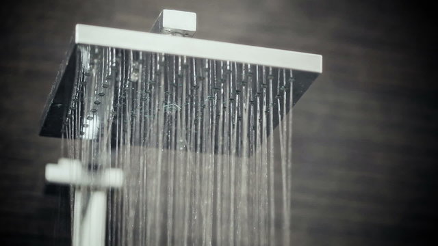 Close view of a shower head