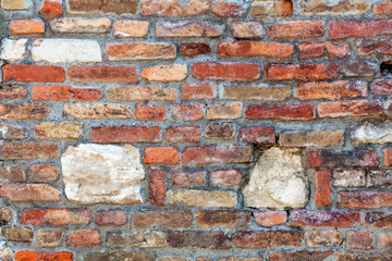 orange old brick wall