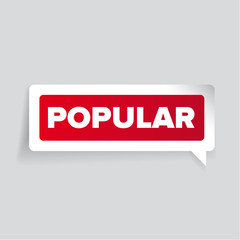 Popular label vector red