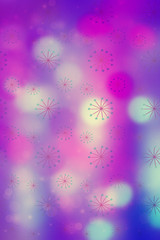 Artistic bokeh lights background with graphic elements