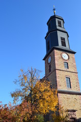 Fototapeta na wymiar Evangelische Kirche in Rodenbach bei Hanau