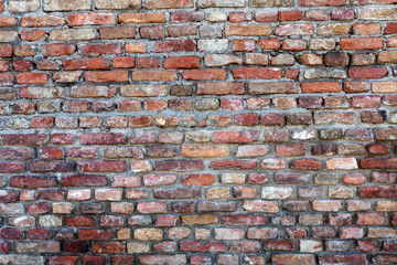 orange old brick wall