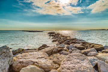 Fototapeta na wymiar rocks in the Adriatic Sea
