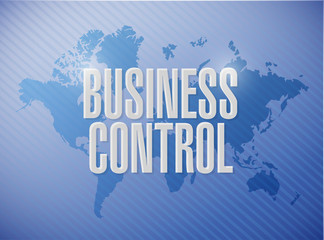 business control world sign concept