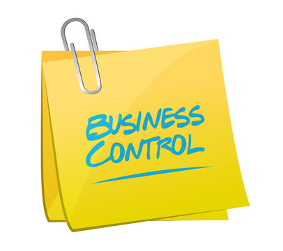 business control memo post sign concept