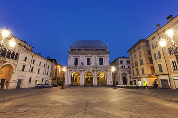 Fototapeta na wymiar La Loggia (Town Hall) in Brescia,