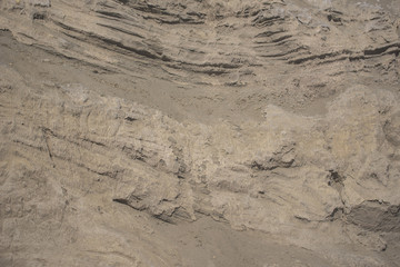Layers of the volcanic soil from Bromo Volcano Java ,Indonesia.