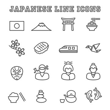 japanese line icons