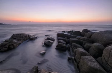 Fotobehang Asian seascape sunset  rayong Thailand. © phonix_a