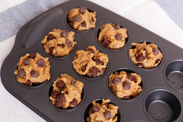 Chocolate chip muffin for baking