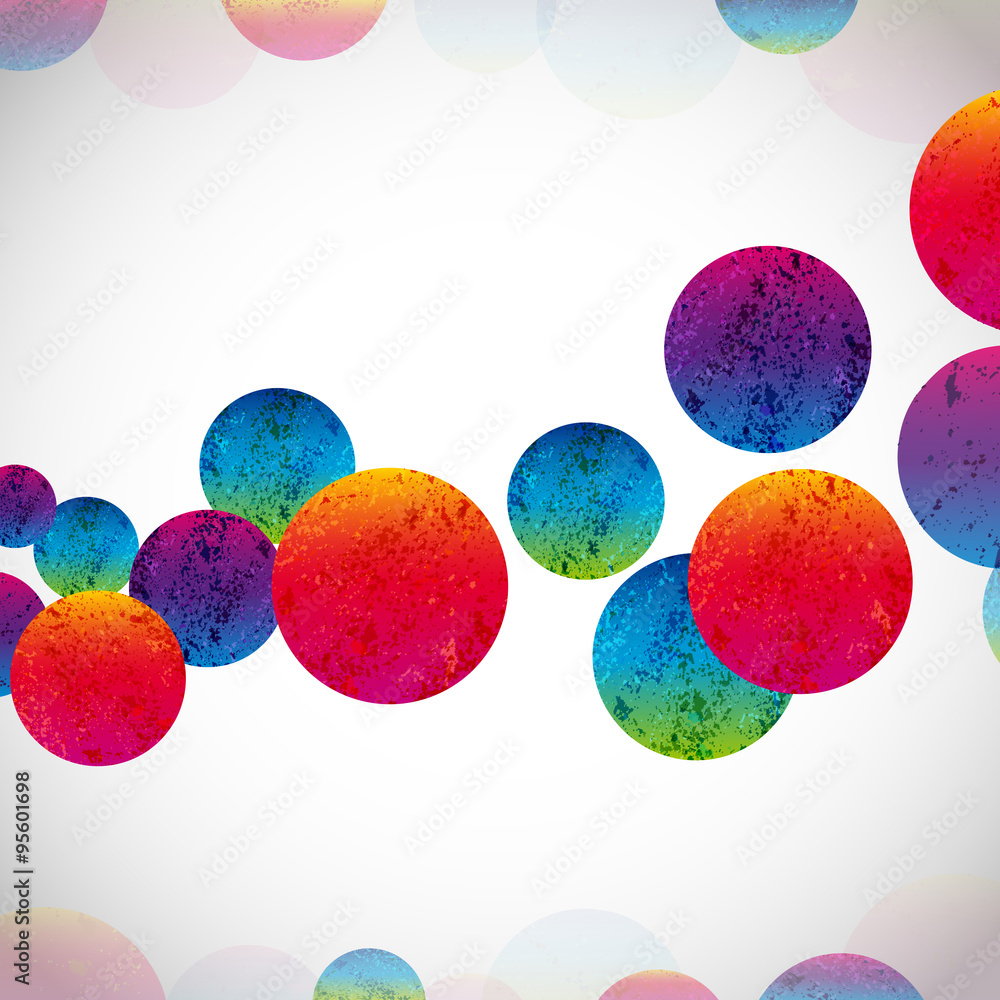 Aufkleber multicolor abstract bright background. circles elements.