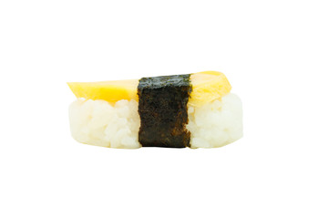 Japanese sushi isolated on white
