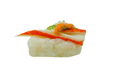 Japanese sushi isolated on white