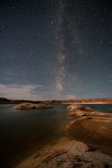 Fototapeta na wymiar Milky Way Lake Powell Utah