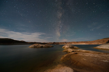 Obraz na płótnie Canvas Milky Way Lake Powell Utah