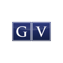 Letter Initial Logo GV