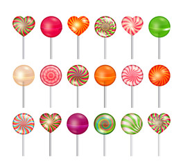 Lollipops vector set